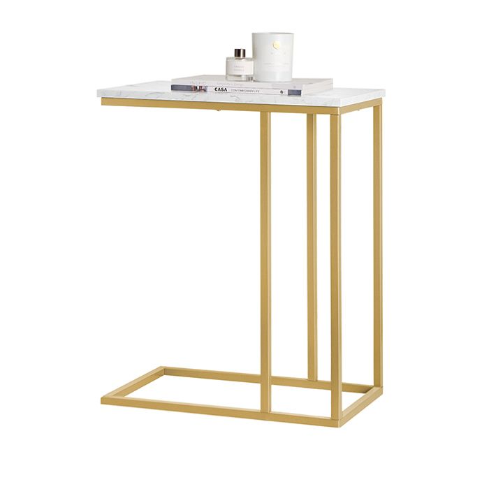 table d'appoint fbt87-g sobuy - effet marbre - moderne et pratique - pour salon, chambre ou bureau