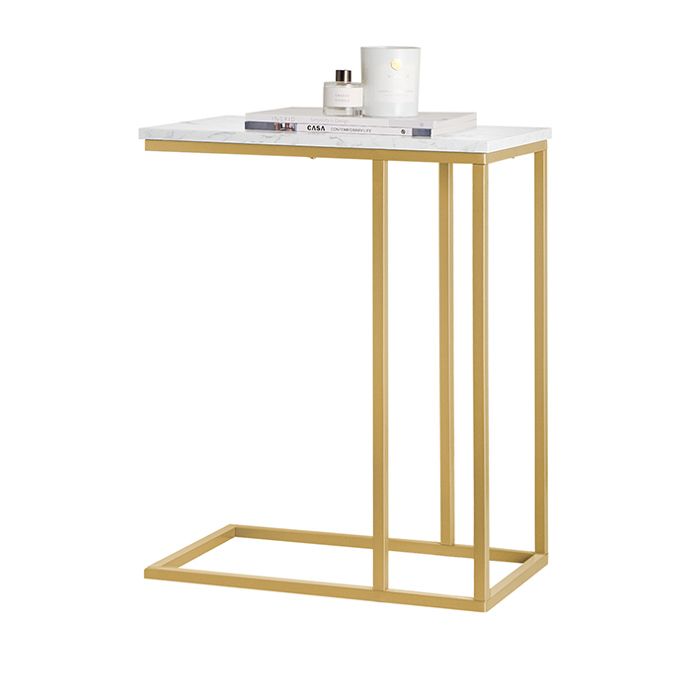 Table dappoint FBT87-G SOBUY - Effet marbre - Moderne et pratique - Pour salon chambre ou bureau