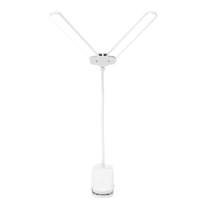 Lampe Bureau LED Rechargeable Lixada - Flexible 360° - 3 Niveaux Luminosité