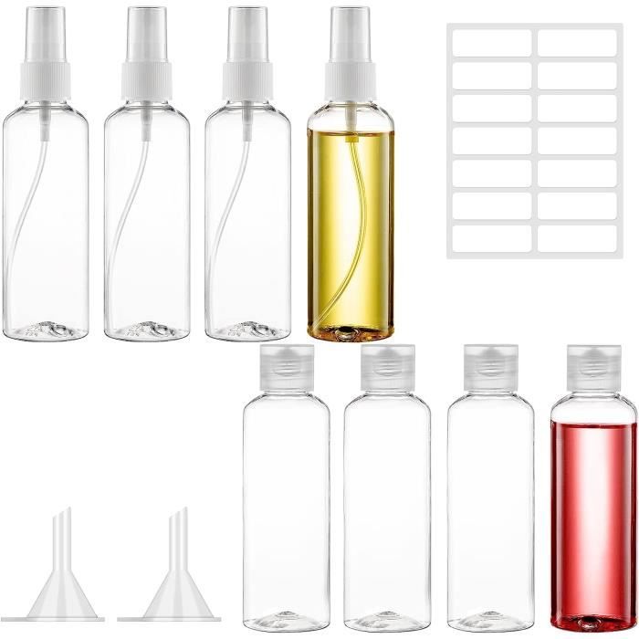 Set de 2 bouteilles d'eau transparentes, bouteille d'eau en carton de