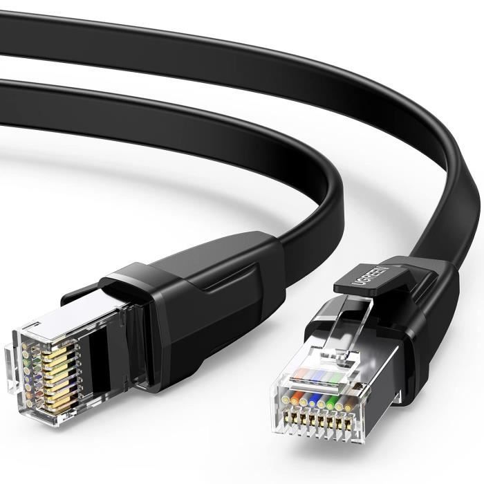 Cat 8 Plat Cable RJ45 Réseau Haut Débit 40Gbps 2000MHz PoE