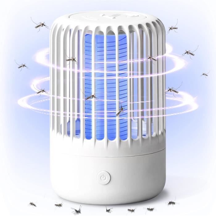Lampe Anti-moustiques Solaire & USB – 3 En 1 : UV Tue-insectes, éclairage, Veilleuse – 4200V – Intérieur Et Extérieur – Rechargeable 4000 MAh