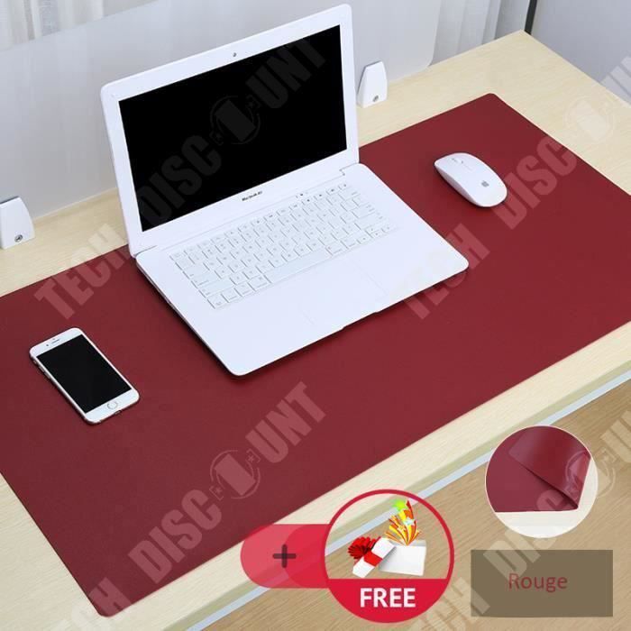 Sous-main De Bureau Double Face Cuir/liège - 90 X 45 Cm - Antidérapant, Imperméable - Pour Ordinateur, écriture