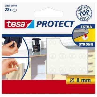 TESA Pastilles antiglisse et antibruit - Ø 8mm - Transparentes