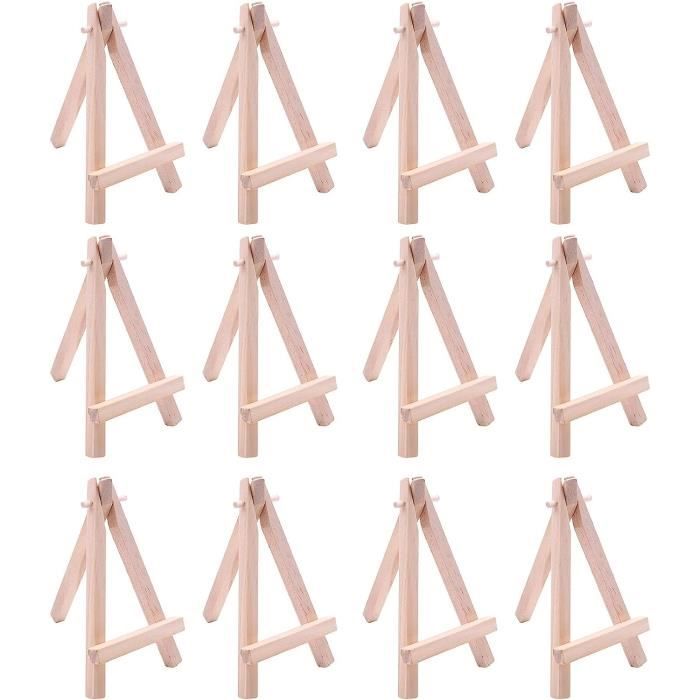 Lot de 6 mini chevalets en bois clair, neufs - Loisirs créatifs Lot de 6 mini chevalets en bois clair, neufs - Loisirs créatifs