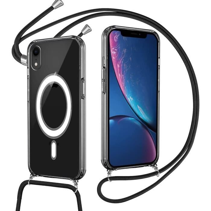 Coque IPhone 12-16 Pro Max Avec Bandoulière – Compatible MagSafe – Anti-choc Transparente