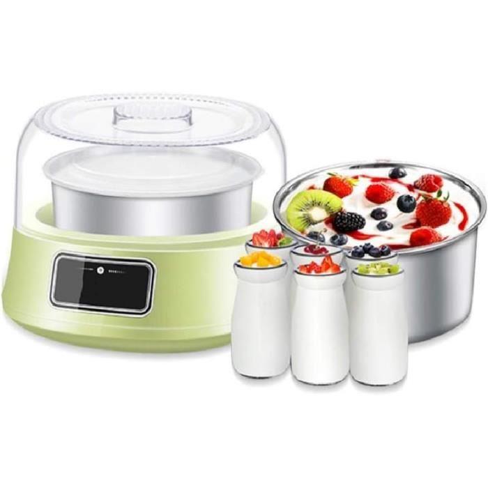 Yaourtière Numérique Automatique Avec 9 Pots En Verre – Faites Vos Yaourts, Natto Et Vin De Riz Maison !