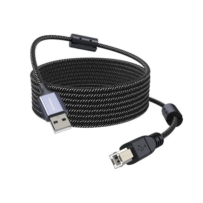 Câble D'Imprimante 32.8Ft10M Usb Type A Vers Type B Câble D'Imprimante