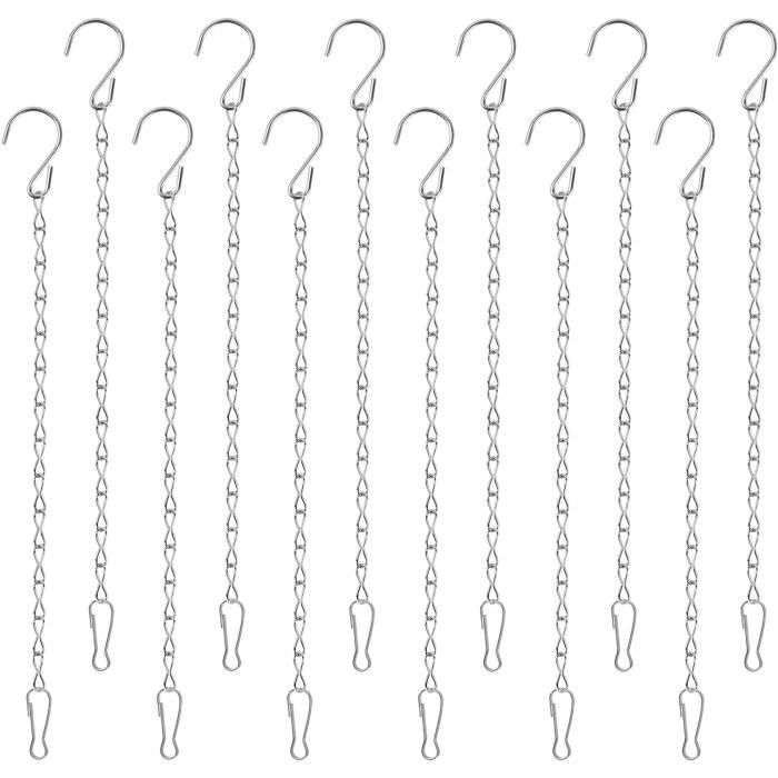 Lot De 12 Chaînes Suspendues De Fleurs - 25 Cm - Chaîne En Métal