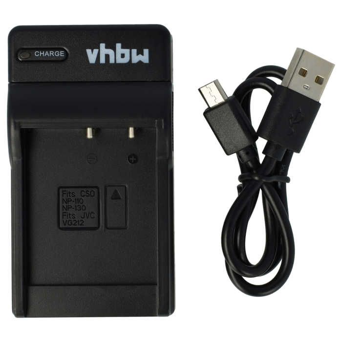 Vhbw Chargeur USB de batterie compatible avec JVC GZ-V515, GZ-V570, GZ-VX700, GZ-VX700BUS batterie appareil photo digital, DSLR,