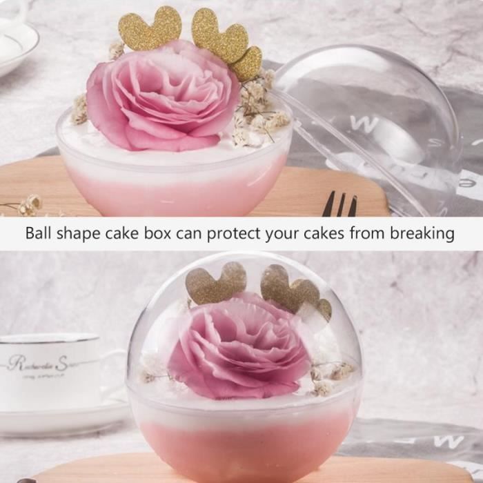 10 Pieces Conteneur De Gateau Forme De Boule Transparent Coffre Fort Durable En De Pour Boulangerie Boite Alimentaire Cdiscount Maison