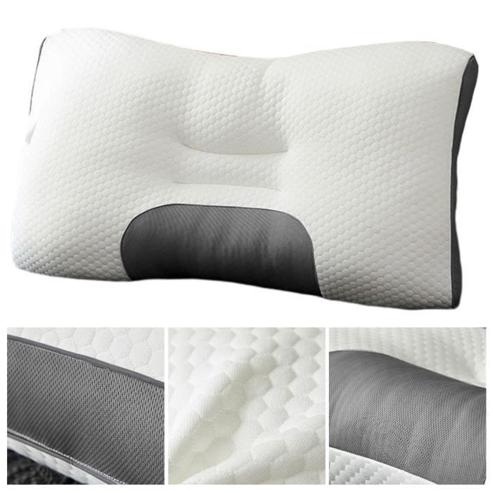 Oreiller Cervical Mémoire De Forme DONAMA | Ergonomique Pour Dos, Côté, Ventre | Double Hauteur