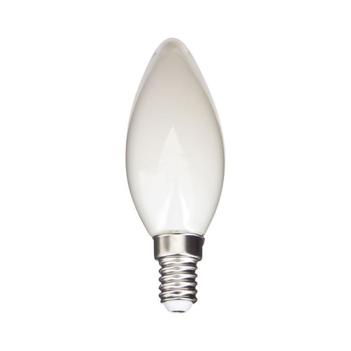 Ampoule Filament LED Flamme Opaque dimmable culot E14 470 Lumens Blanc neutre Ampoule Filament LED Flamme Opaque dimmable culot E14 470 Lumens Blanc neutre