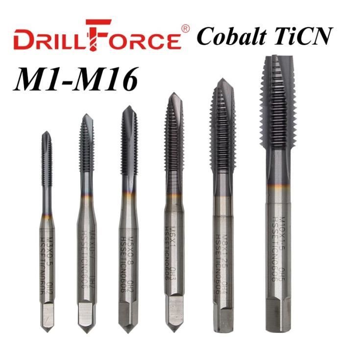 Taraud Métrique M1.4 X 0.3mm H2 Revêtu Titane - Acier Rapide, 3 Rainures Droites, Pour Filetage Vis Précision