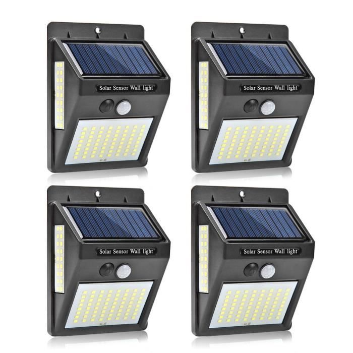 4x Outdoor Wall Lampe 20 DEL Énergie Solaire PIR Capteur De Mouvement étanche IP65 Lumière