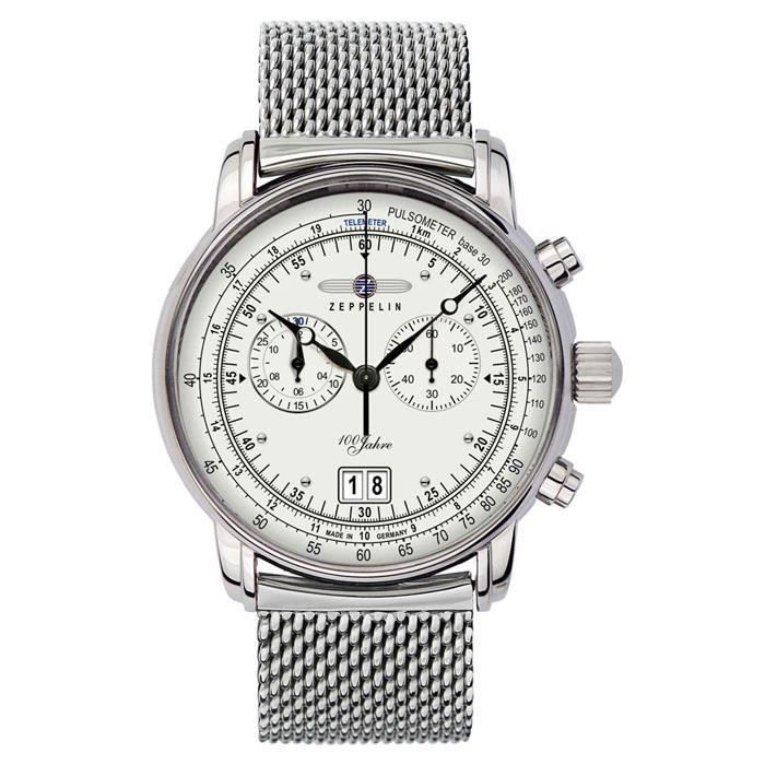 Montre - Zeppelin - 7690M-1 - Acier affiné - Cadran blanc - Bracelet milanais
