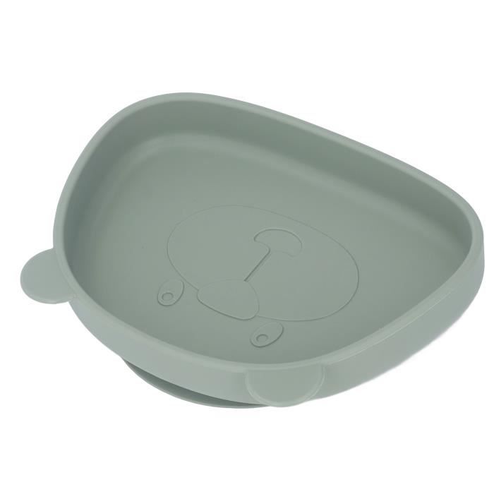 2 Assiettes Bébé Avec Ventouse Inox/silicone - Sans BPA, Lavables Au Lave-vaisselle - Anti-renversement