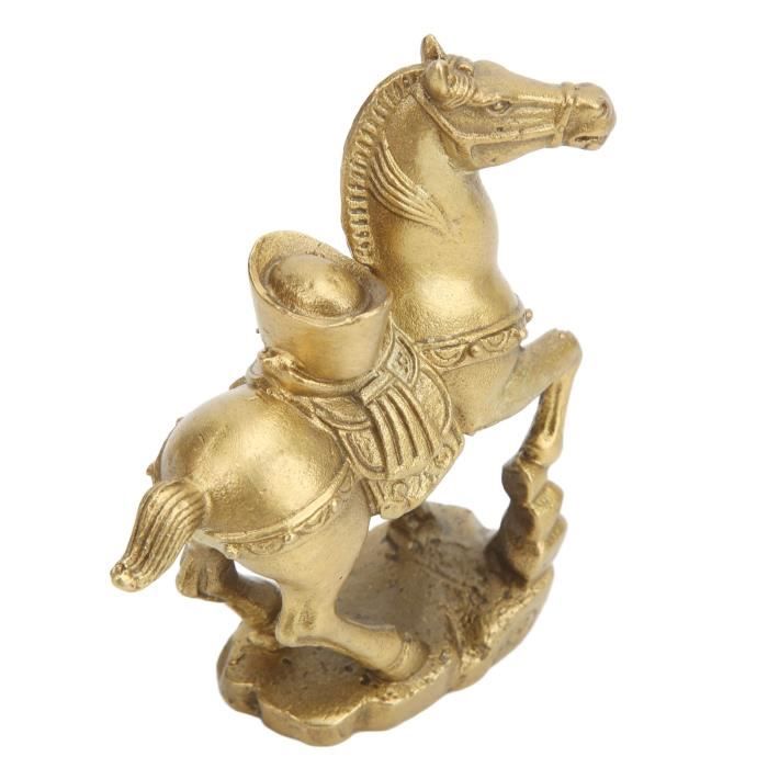 Statue Cheval Avec Lingot En Résine - Symbole Richesse Et Réussite, Décoration Maison Et Bureau - 7