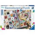 Puzzle 2000 p - Mes timbres préférés / Disney - Ravensburger - Paysage et nature - Mixte-1