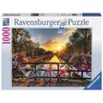 Puzzle 1000 pièces - Vélos à Amsterdam - Ravensburger - Adulte - Paysage et nature-1