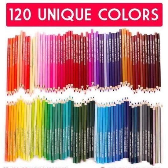 Zeybe 120 Crayon de Couleurs Professionnel pour Adultes et Enfants, Des  mines de qualité supérieure, intensément Crayons de couleur, Idéal pour  Coloriage, Mandala, Fournitures Scolaires : : Fournitures de bureau