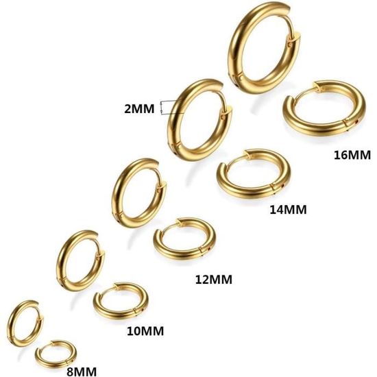 Generic Pack 3 Paires Boucles D'oreilles Créoles En Acier Inoxydable Pour Femmes à Prix Pas Cher | Maroc