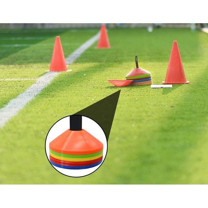 HBWHNIU  Plots De Marquage Football Cônes D'Entraînement Avec Support - 5 Couleurs