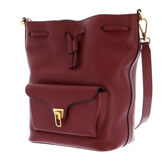 Sac Bandoulière Coccinelle Best - Couleur Ribes (violet) - 100% Cuir De Vache - Neuf Avec étiquettes