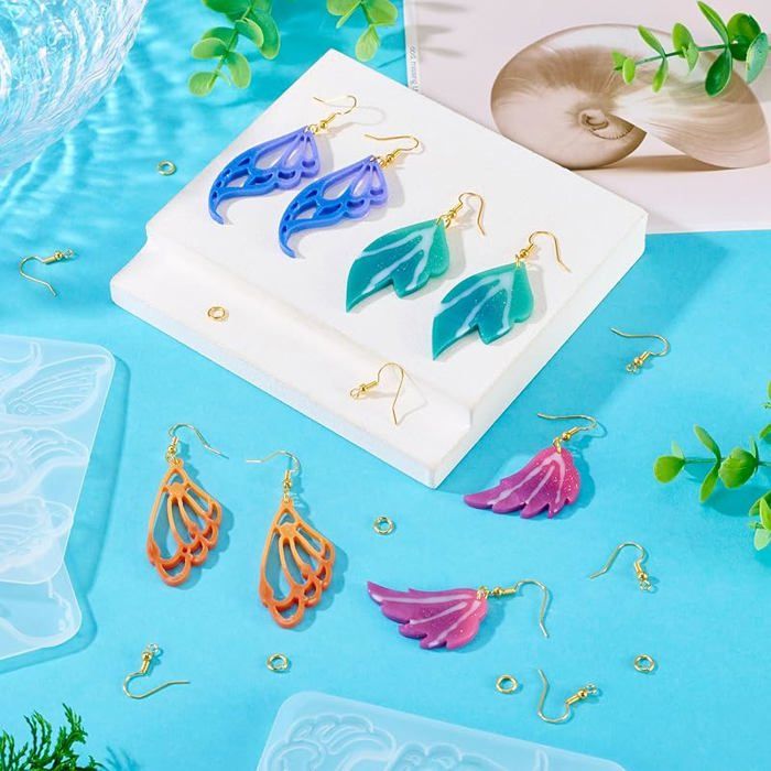 MOULE A GATEAU,DY0001-S Pink--Moules à boucles'oreilles en Silicone