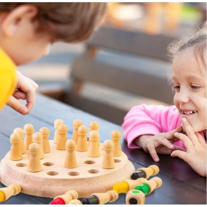 Jeux Enfant 3 Ans, Jeux de MéMoire en Bois, Memory Chess