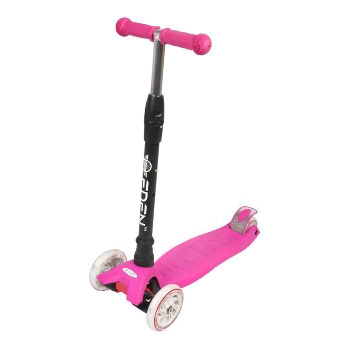 Trottinette Enfants 3-12 Ans Avec Frein à Main - Trottinette Pliable Roues Lumineuses