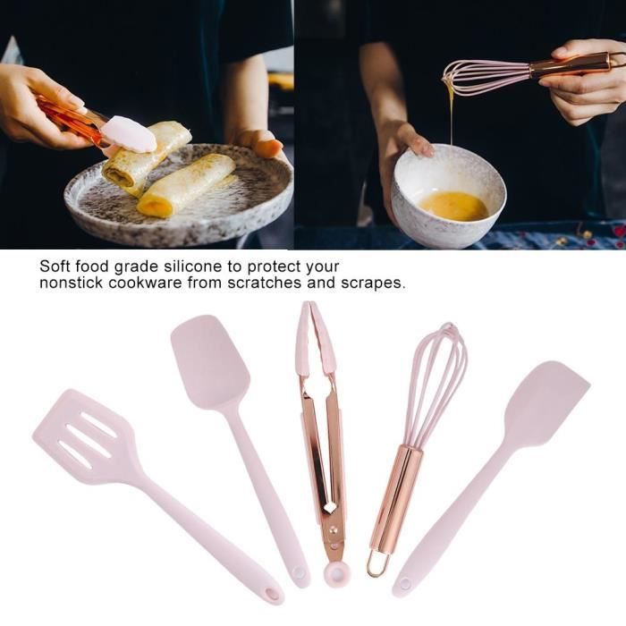 Set ustensiles de cuisine- ustensile de pâtisserie - spatule , maryse -  couleur rose - Cdiscount Maison