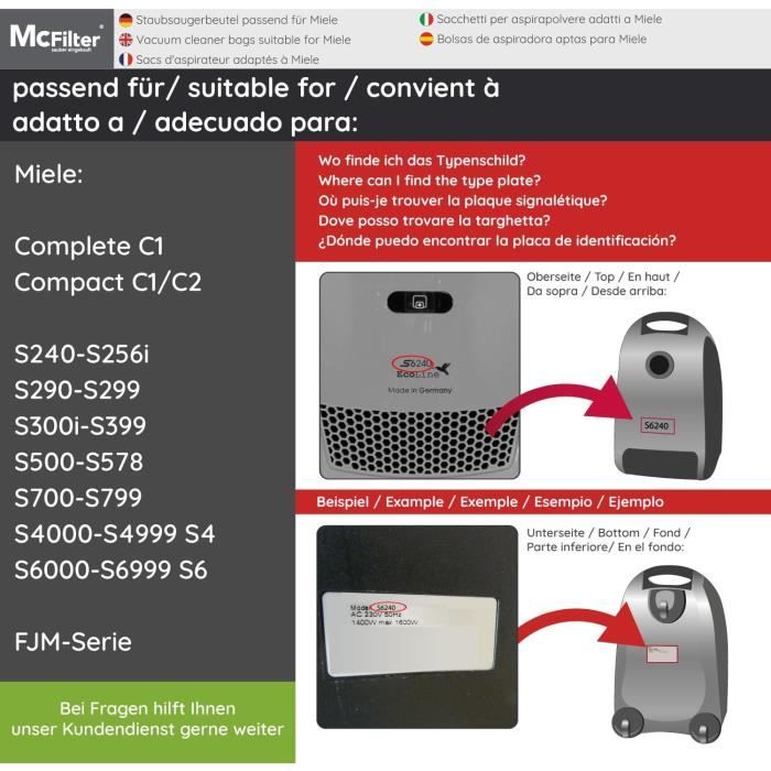 Sacs microfibre Type FJM Aspirateur (9917710)