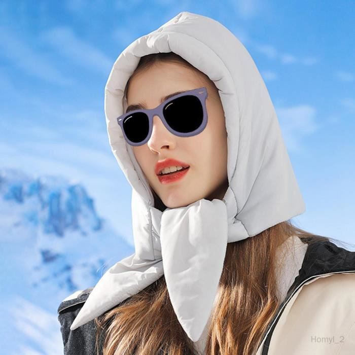 Foulard pour femme cache-cou coupe-vent imperméable foulard léger et chaud  Protection des oreilles B Noir