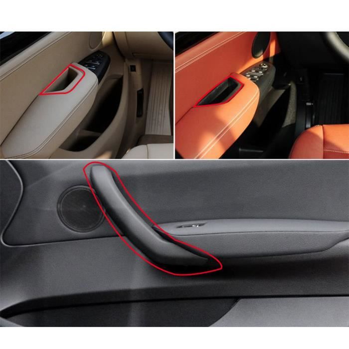 Poignée De Porte Intérieure + Couvercle Pour Renault Mégane 3 / Fluence 2008-2016 - Noir, Finition Brillante - Améliore L'intérieur