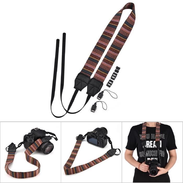 Ceinture Réglable Ruiqas Pour Appareil Photo - Courroie Multifonction Avec Boucle Et Anneaux En D Pour Photographes