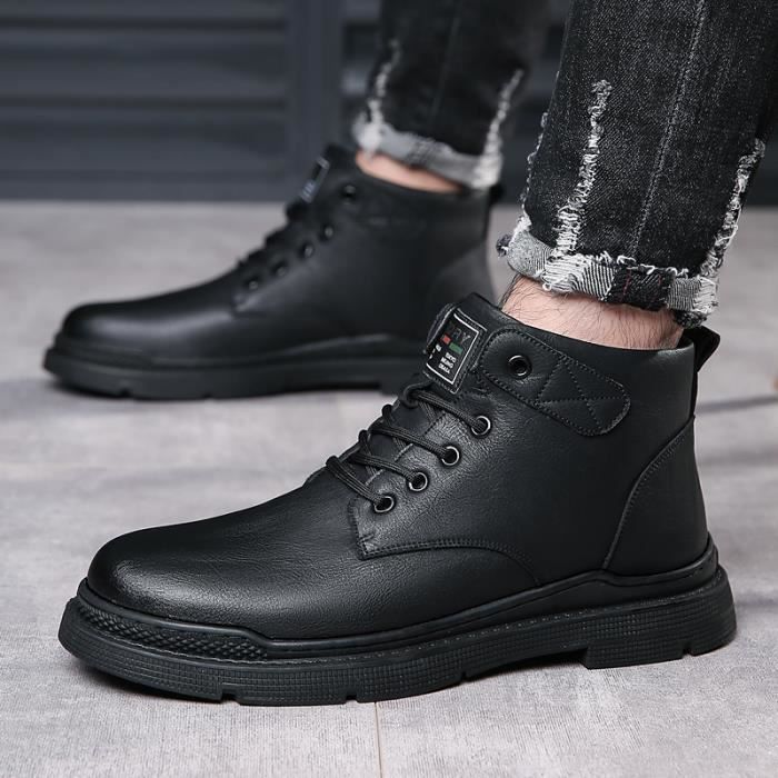 Bottes Habillées Homme En Cuir Noir Faites Main - Taille 45 EU/11 UK - Neuf Avec Emballage