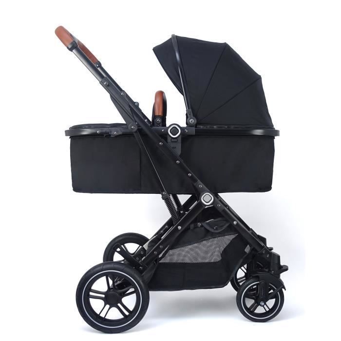 Poussette combinee 3en1 PIXINI Lania Avec nacelle siege auto i size R129 Jusqu a 15Kg noir edition Cdiscount Puericulture Eveil bebe