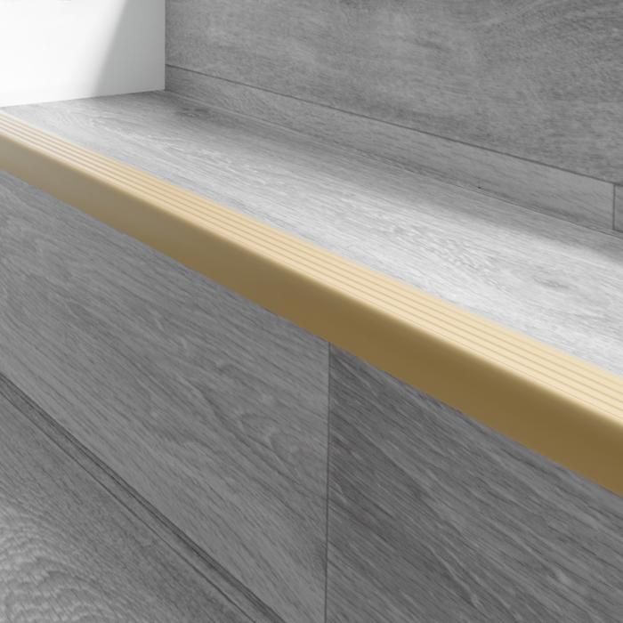 Nez De Marche Antidérapant Autocollant - 16FT PVC Jaune/Gris - Protection Escalier Sécurité