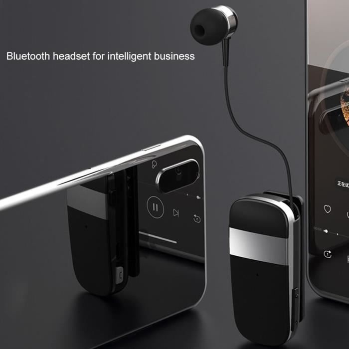 Oreillette Bluetooth Sans Fil 4.1 Écouteurs IntraAuriculaires AntiBruit Rétractable 10M