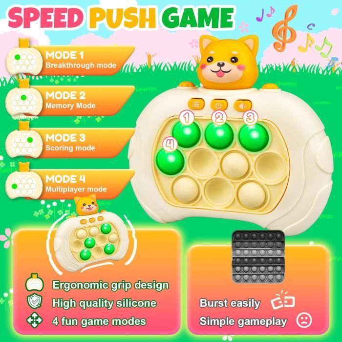 Pop It électronique – 200 Niveaux, 4 Modes – Silicone, Décompression – Jeu De Lumière Et Mémoire – Cadeau Enfants