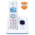Téléphone sans fil avec répondeur Alcatel F530 - Bleu - Mains libres, répertoire 50 contacts, autonomie 480 min-2