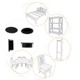 SOURCING MAP Pied de meuble 20mm x 40mm Patin Embout Feutre Table Chaise Meubles Protection Plancher Plastique Ovale Noir 20Pcs-2