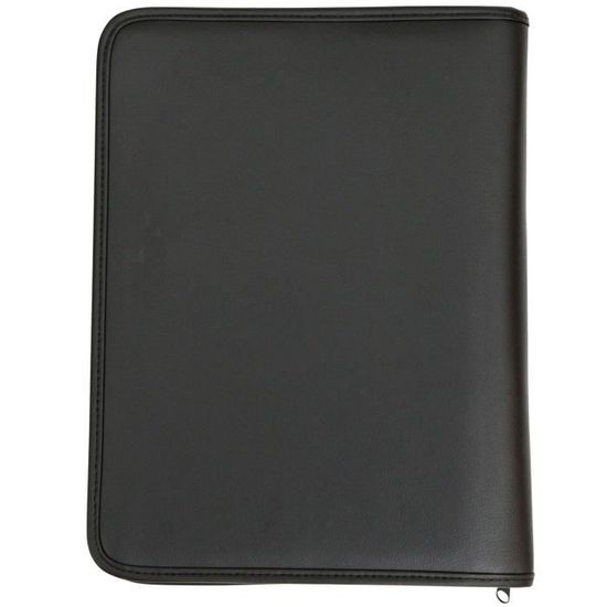 Porte-documents avec classeur /à anneaux et presse-papiers Format A4 Noda Red Conf/érencier en cuir synth/étique polyur/éthane /à fermeture /éclair
