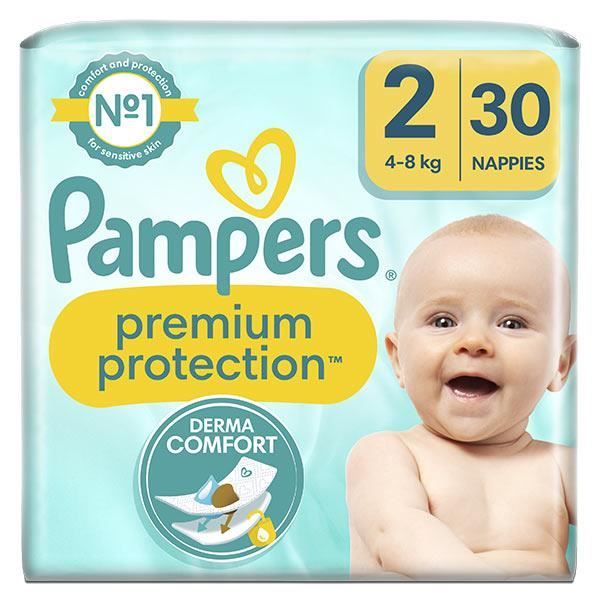 Pampers Premium Protection Taille 2 Couches x30 4kg - 8kg Notre N°1 Pour Le  Confort & La Protection - Cdiscount Puériculture & Eveil bébé