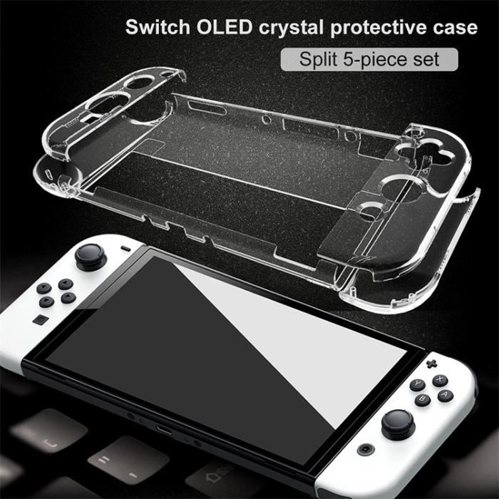 Protection pour Nintendo Switch OLED (6 en 1) Kit Accessoires Pochette,Ecran  Verre Trempé et Poignées Couvre Pouce - Cdiscount Informatique