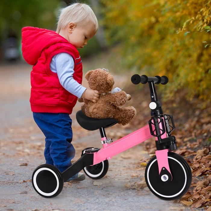 HUOLE. 2 en 1 Vélo Draisienne Évolutif pour Enfants 2-4 Ans Premier Vélo  pour Bébés (Rose) ,TRICYCLE POUR ENFANT - Cdiscount Jeux - Jouets