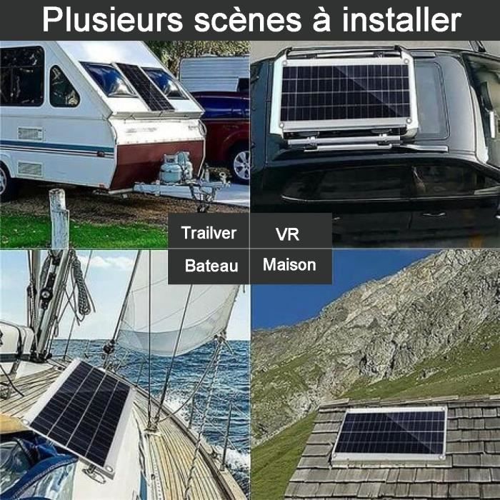 Kit de chargeur solaire Panneau solaire photovoltaïque 10 W avec deux