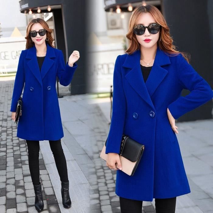 Manteau femme bleu marine sales