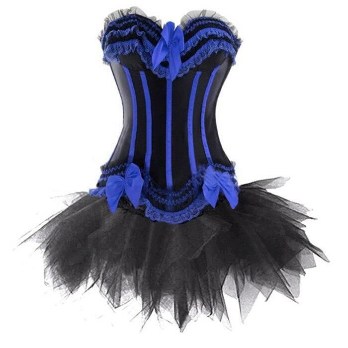 Bustier femme Corset Burlesque gothique et jupe Tutu noire tenue pour femme robe de sorciere Costume d halloween taille S Type 3 Blanc Cdiscount Pret a Porter